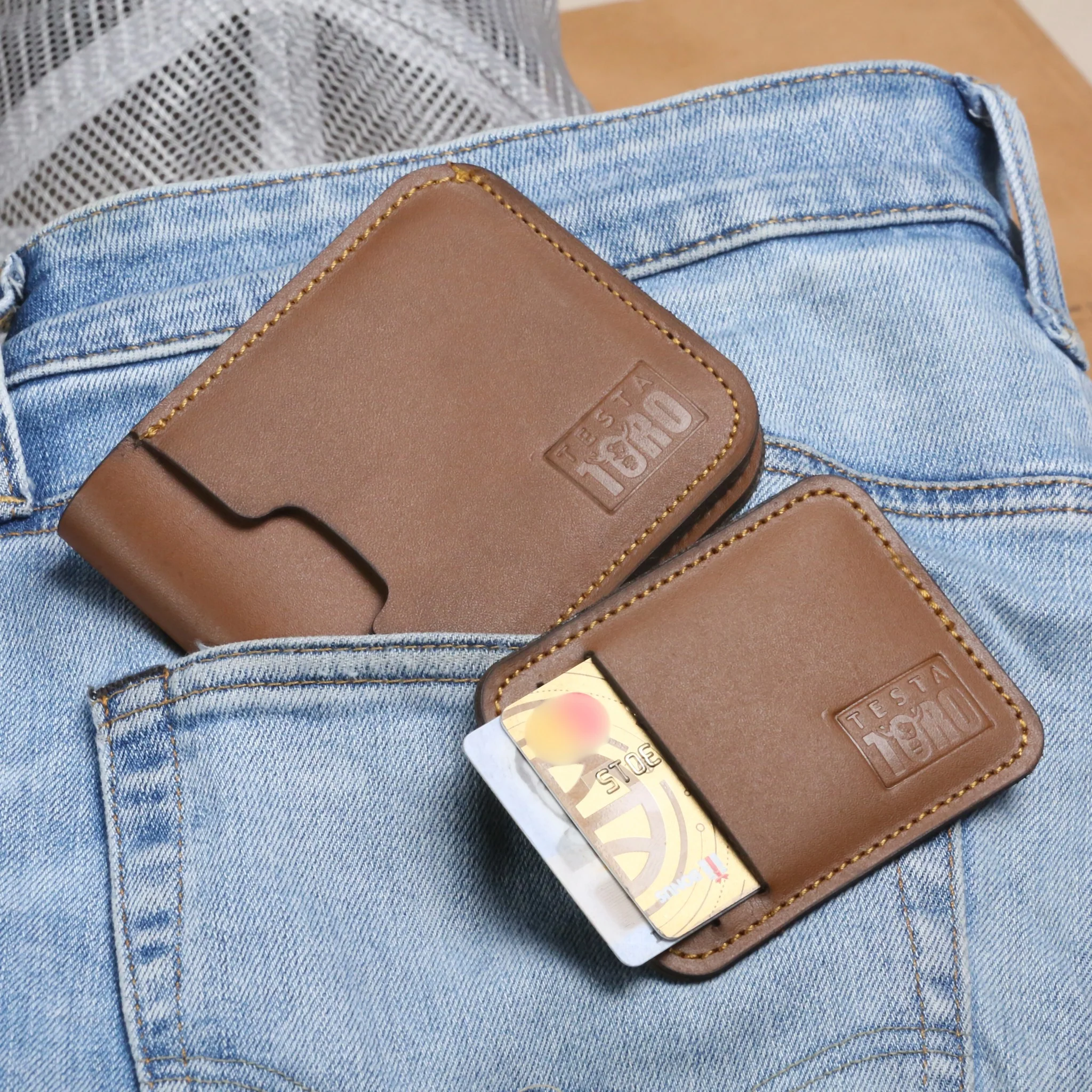 محفظة فاخرة من قطعتين + كارد هولدر - Minimalist wallet (2-Piece) w13 - Image 3