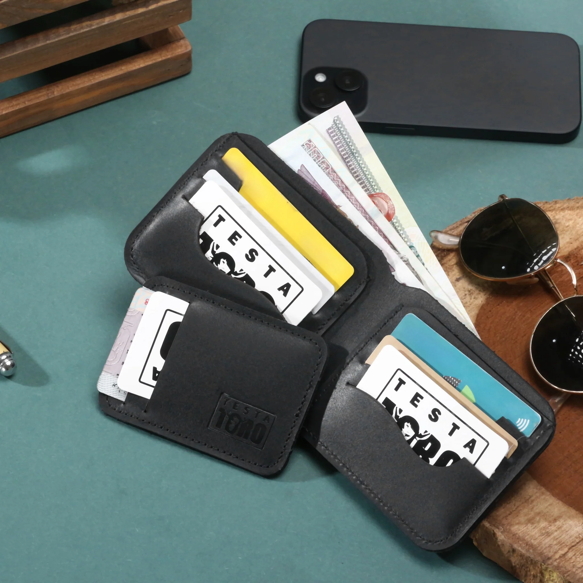 محفظة فاخرة من قطعتين + كارد هولدر - Minimalist wallet (2-Piece) w13 - Image 9